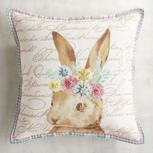 Pier 1 White and Blue Bunny Accent Pillows qty 3 sold individually.